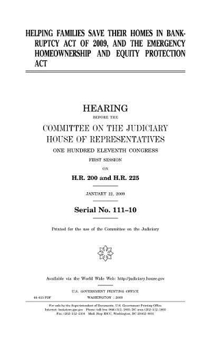 Helping Families Save Their Homes in Bankruptcy Act of 2009 and the Emergency Homeownership and Equity Protection ACT