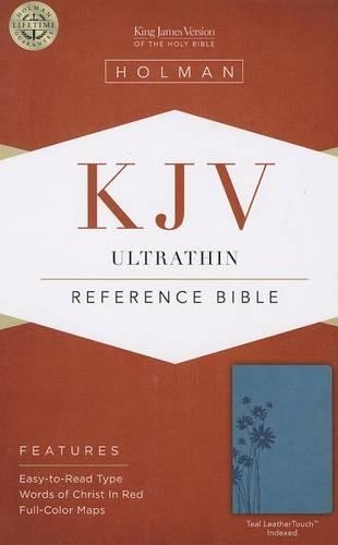 KJV Ultrathin Reference Bible, Teal Leathertouch, Indexed