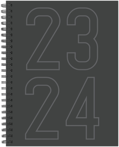 Charcoal Academic 2023-24 8.5 X 11 Softcover Weekly Planner