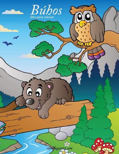 Búhos libro para colorear 1
