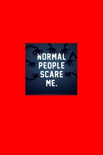 Normal People Scare Me: Dot Grid Journal - Normal People Scare Me Blue Funny Sarcastic Hobby Gamer Gift - Red Dotted Diary, Planner, Gratitude, Writing, Travel, Goal, Bulle