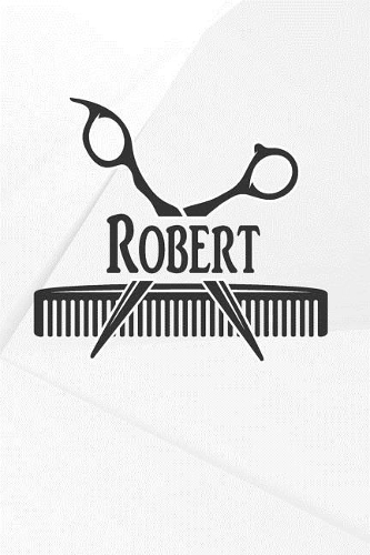Robert: Barber Hairdresser Personalized Name Notebook Journal Diary Sketchbook with 120 Lined Pages 6x9