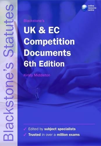 Blackstone's UK and EC Competition Documents