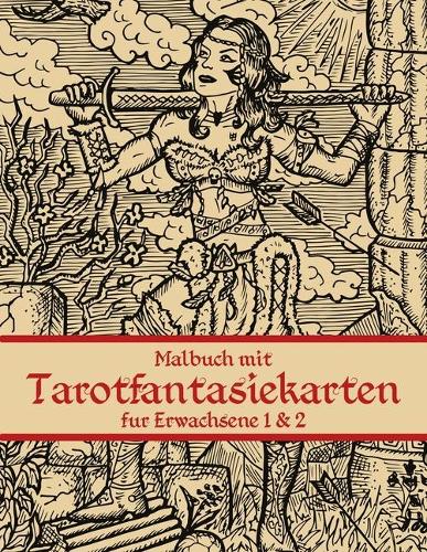 Malbuch mit Tarotfantasiekarten für Erwachsene 1 & 2
