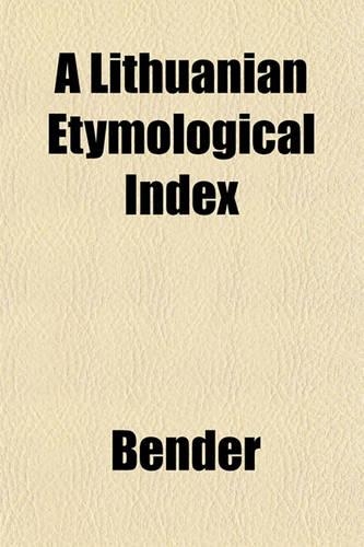 A Lithuanian Etymological Index