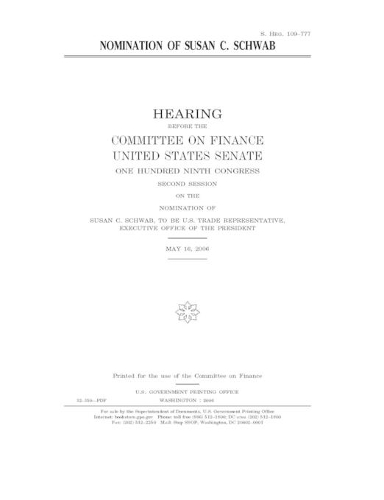 Nomination of Susan C. Schwab