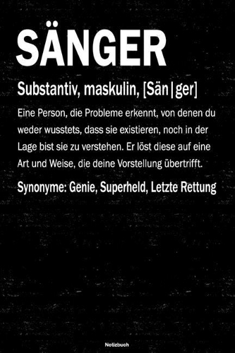 Sänger Notizbuch