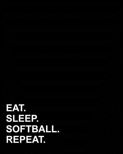 Eat Sleep Softball Repeat: (Dot Grid Notebook)