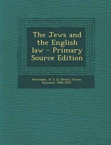 Jews and the English Law