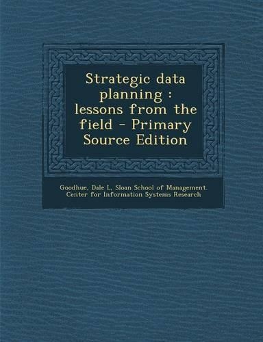 Strategic Data Planning