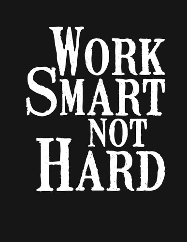 Work Smart Not Hard: Motivational Notebook (8.5 x 11 inches) College Ruled With Margin - 100 Pages