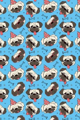 Bullet Journal Notebook Funny Pugs Pattern 1