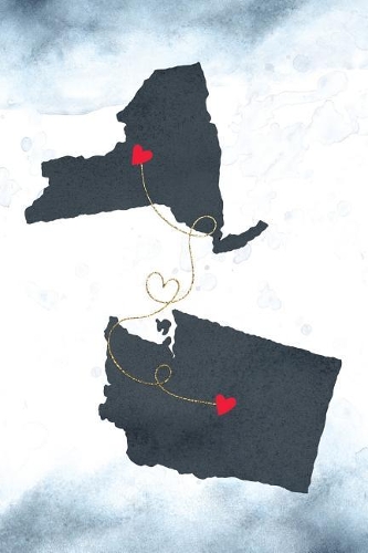 New York & Washington: Long Distance Out of State Notebook - Blank Lines(1069 Together Forever Never Apart Us States Journals)