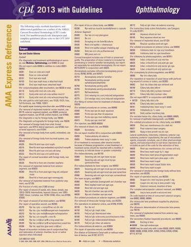 CPT Express Reference Coding Cards: Ophthalmology
