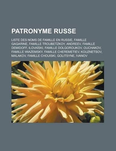 Patronyme Russe