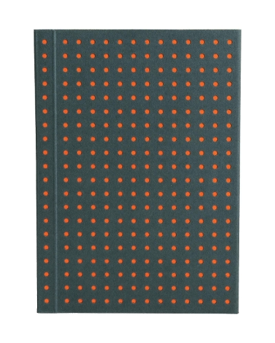 Grey on Orange (Circulo) A7 Lined Notebook