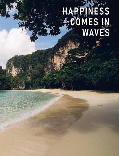 Happiness Comes in Waves: Dotted Bullet/Dot Grid Notebook - Exotic Beach Shore, 7.44 x 9.69