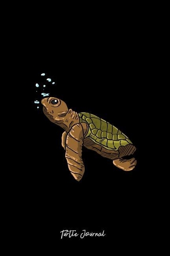 Turtle Journal: Dot Grid Journal - Turtle Swimming Underwater Cute Sea Animal Girls Gift - Black Dotted Diary, Planner, Gratitude, Writing, Travel, Goal, Bullet Not