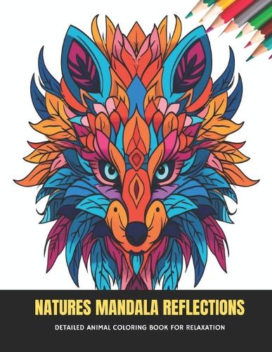 Natures Mandala Reflections: Detailed Animal Coloring Book for Relaxation, 50 Pages, 8.5 x 11 inches