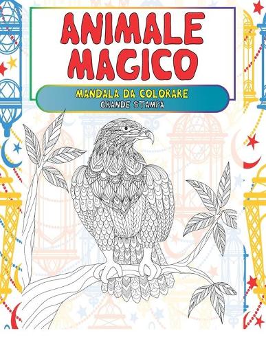 Mandala da colorare - Grande stampa - Animale magico