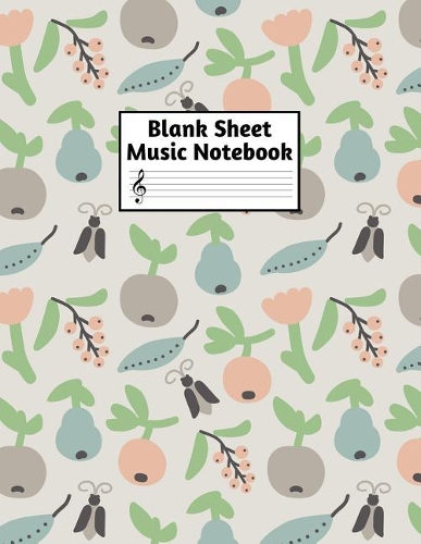 Blank Sheet Music Notebook: Easy Blank Staff Manuscript Book Large 8.5 X 11 Inches Musician Paper Wide 12 Staves Per Page for Piano, Flute, Violin, Guitar, Trumpet, Drums, Cell