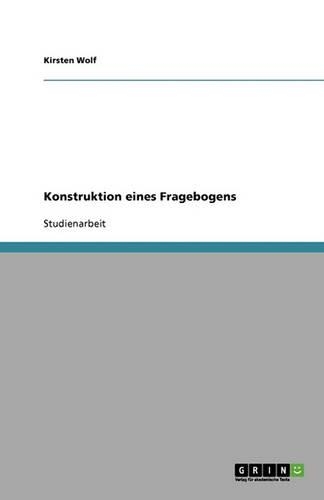 Konstruktion eines Fragebogens