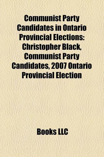 Communist Party Candidates in Ontario Provincial Elections