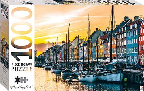 Nyhavn, Copenhagen, Denmark: 1000 Piece Puzzle