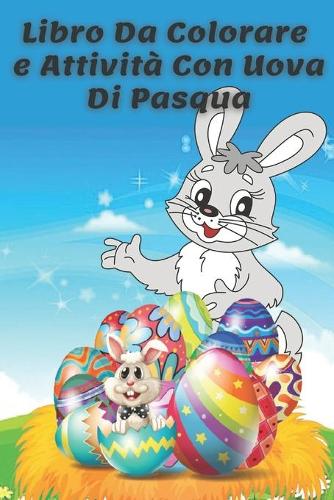 Libro da colorare e attività con uova di Pasqua