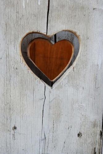 A Rustic Chic Wooden Heart and a Whitewashed Board Love Journal
