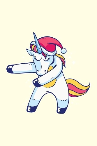 Funny dabbing Unicorn Christmas - Journal Journal Lined about A5 FORMAT - notepad for school and work. Christmas theme, Unicorn, magic, mythical
