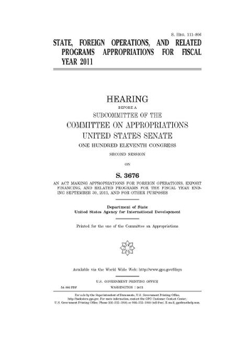 State, foreign operations, and related programs appropriations for fiscal year 2011