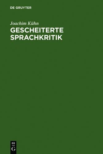 Gescheiterte Sprachkritik: (German)