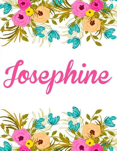 Josephine: Personalised Name Notebook/Journal Gift For Women & Girls 100 Pages (White Floral Design)