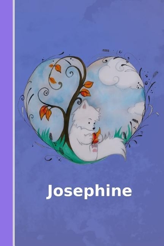 Josephine: Personalisiertes Notizbuch - Fuchs Mit Herz - Softcover - 120 Seiten - Leer / Blanko / Nummeriert - Notebook - Tagebuch - Diary - Scrapbook - Gesche