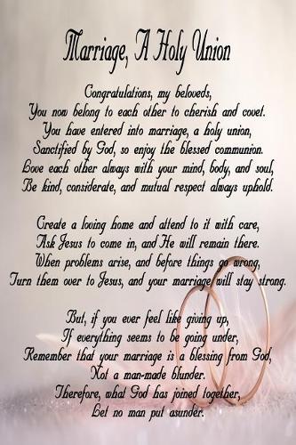 Marriage, a Holy Union Journal for Newlyweds