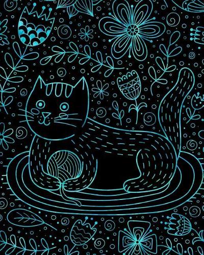 Bullet Journal Notebook Cute Cat in Flowers Pattern 7