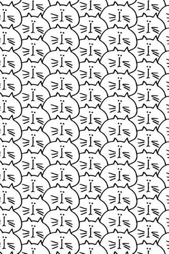 Bullet Journal Notebook for Cat Lovers Crowd of Cats Pattern 1