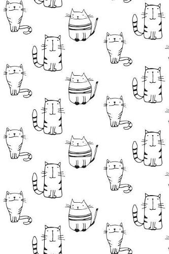 Bullet Journal Notebook for Cat Lovers Sketchy Cats Pattern 1