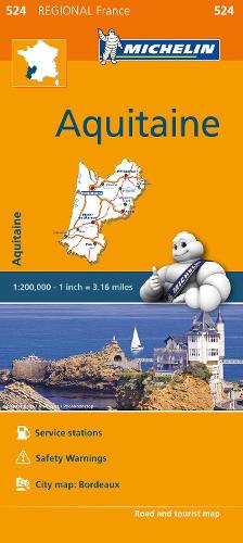 Aquitaine - Michelin Regional Map 524: Map