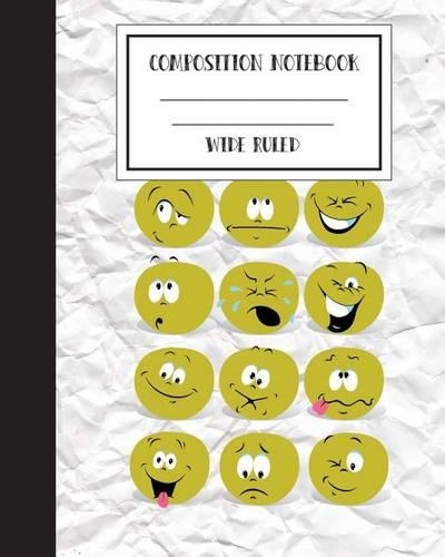 Emoji Composition Notebook Journal Wide Ruled Book To Write In, 8x10",120P: Workbook for School, Office or Personal Use, Men, Women, Girls, Boys, Lined, Ruled Journal Homework Planner
