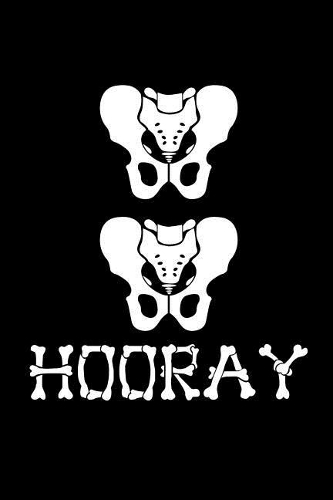 Hooray: Anatomy Hip Bone Pun Journal 6 X 9 Lined Blank Notebook
