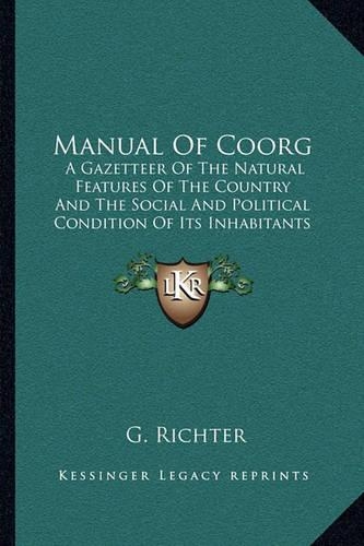 Manual Of Coorg