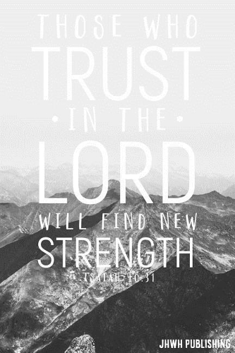 Those who trust in the Lord will find new strength Isaiah 40: 31: Blank Lined christian Journal - Bible Journal or Prayer Book for Men and Women