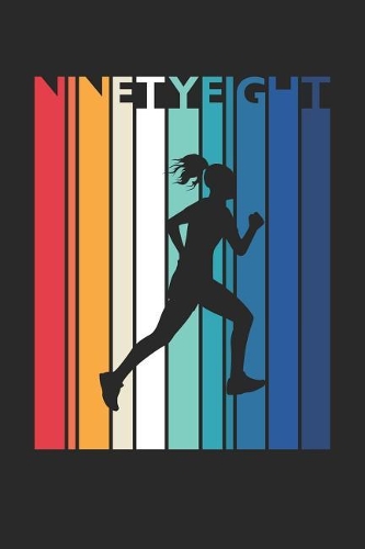 Running Notebook for 98 Year Old Women and Men - Vintage Running Journal - 98th Birthday Gift for Runner Diary