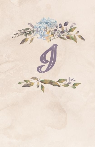 Vintage Floral Monogram Journal - I: Creative Journal: 5.5 X 8.5, Cream Paper, 5mm Dot Grid, 150 Pages
