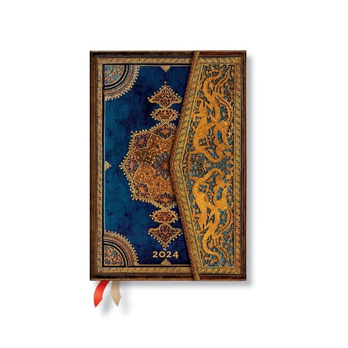 Safavid Indigo (Safavid Binding Art) Mini Verso 12-month Dayplanner 2024: (Safavid Binding Art)