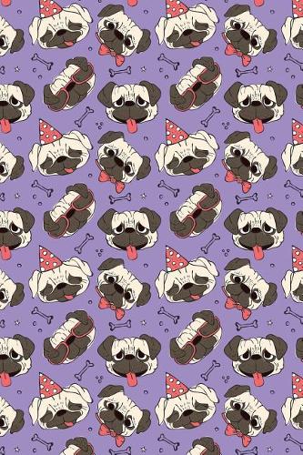 Bullet Journal Notebook Funny Pugs Pattern 3