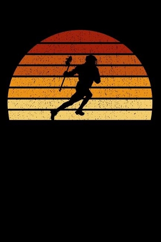 Lacrosse Player Notebook: Vintage Sunset Lacrosse 6 x 9 (A5) Graph Paper Squared Journal Gift For Lacrosse Players And Lacrosse Lovers (108 Pages)