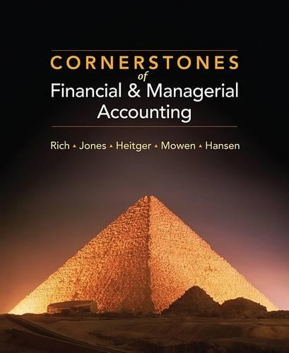 Cornerstones of Financial & Managerial Accounting